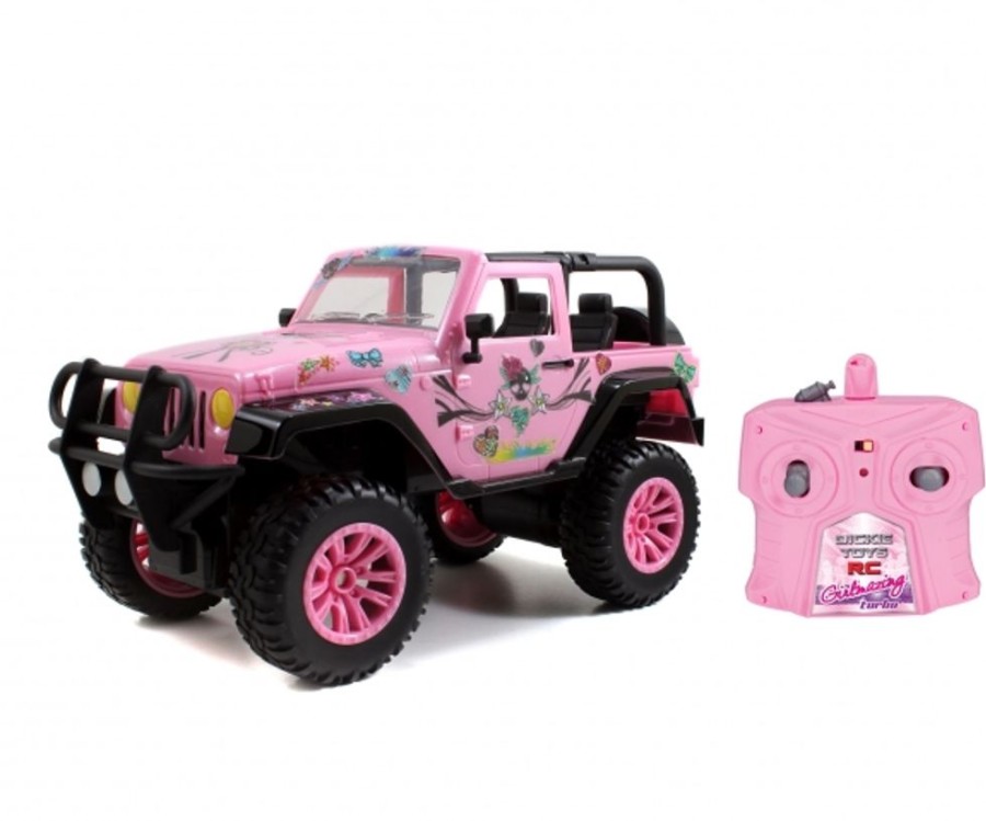 Remote-Controlled Vehicles Dickie Toys | Rc Pink Driverz Jeep Wrangler